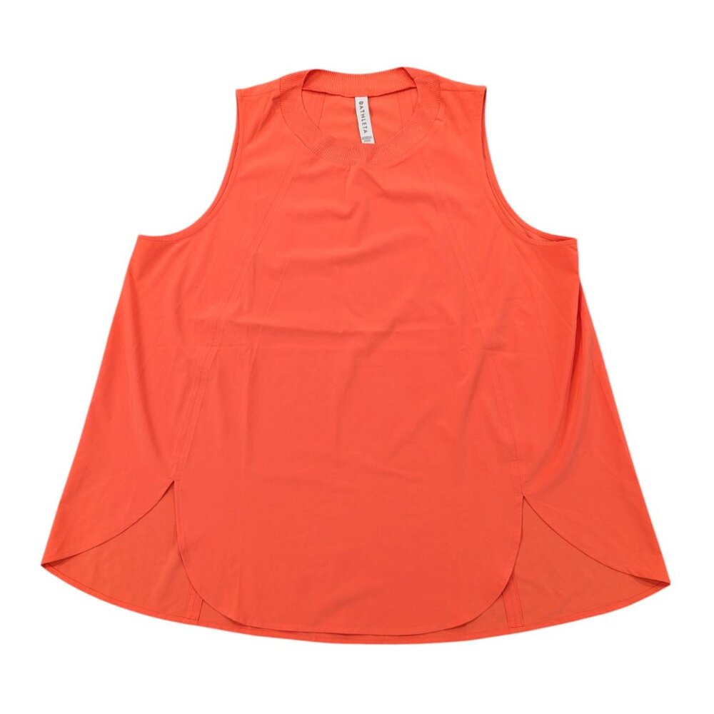 ATHLETA High Neck Sleeveless Top 1X Athleisure Workout Performance Side Slits